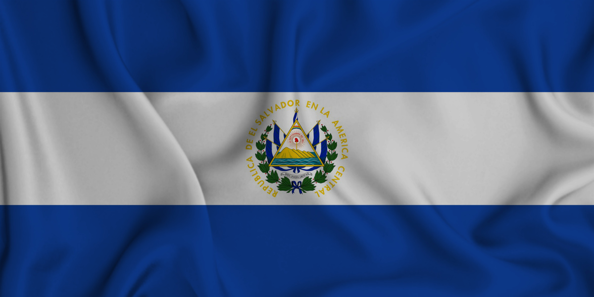 waving flags of El Salvador